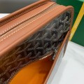 「#4948」Goyard imported cowhide with canvas small toilet bag, size: 25*18*7cm