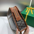 「#4948」Goyard imported cowhide with canvas small toilet bag, size: 25*18*7cm