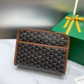 「#4948」Goyard imported cowhide with canvas small toilet bag, size: 25*18*7cm