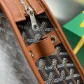 「#4948」Goyard imported cowhide with canvas small toilet bag, size: 25*18*7cm