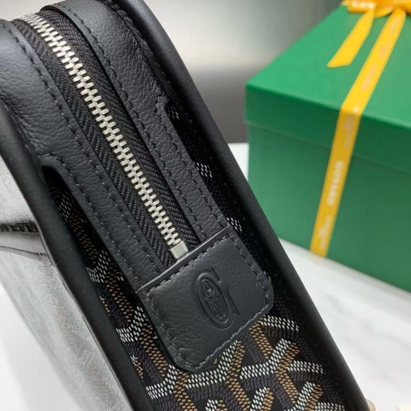 Goyard imported cowhide with canvas small toilet bag, size: 25*18*7cm