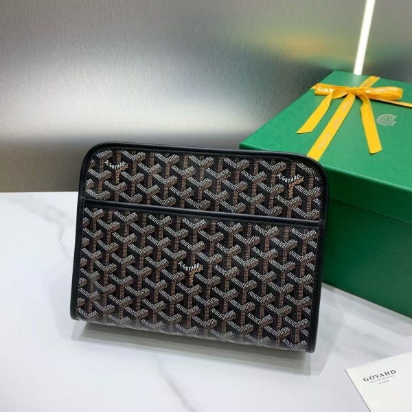 「#4949」Goyard imported cowhide with canvas small toilet bag, size: 25*18*7cm