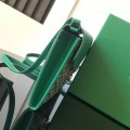「#4953」Goyard imported cowhide with canvas one-shoulder crossbody bag, size: 21*16*4cm