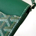 「#4953」Goyard imported cowhide with canvas one-shoulder crossbody bag, size: 21*16*4cm