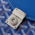 「#4955」Goyard imported cowhide with canvas one-shoulder crossbody bag, size: 21*16*4cm