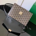 「#4956」Goyard imported cowhide with canvas one-shoulder crossbody bag, size: 21*16*4cm