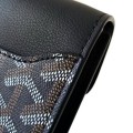 「#4956」Goyard imported cowhide with canvas one-shoulder crossbody bag, size: 21*16*4cm