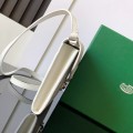 「#4957」Goyard imported cowhide with canvas one-shoulder crossbody bag, size: 21*16*4cm