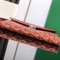 「#4958」Goyard imported cowhide with canvas one-shoulder crossbody bag, size: 21*16*4cm