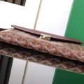 「#4959」Goyard imported cowhide with canvas one-shoulder crossbody bag, size: 21*16*4cm