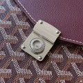 「#4959」Goyard imported cowhide with canvas one-shoulder crossbody bag, size: 21*16*4cm