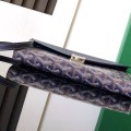 「#4960」Goyard imported cowhide with canvas one-shoulder crossbody bag, size: 21*16*4cm