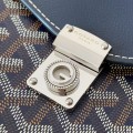 「#4960」Goyard imported cowhide with canvas one-shoulder crossbody bag, size: 21*16*4cm