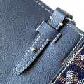 「#4960」Goyard imported cowhide with canvas one-shoulder crossbody bag, size: 21*16*4cm