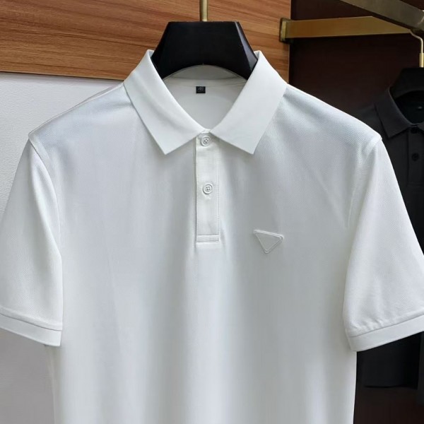 Prada 2025 new lapel polo short sleeve
