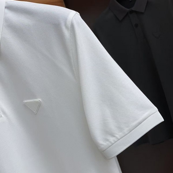 Prada 2025 new lapel polo short sleeve