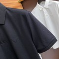 「#4985」Prada 2025 new  lapel polo short sleeve