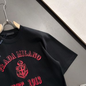 「#4986」Prada 2025 Spring and Summer Latest Round Neck Fashion Short Sleeve