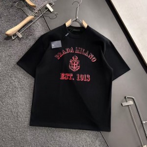 「#4986」Prada 2025 Spring and Summer Latest Round Neck Fashion Short Sleeve