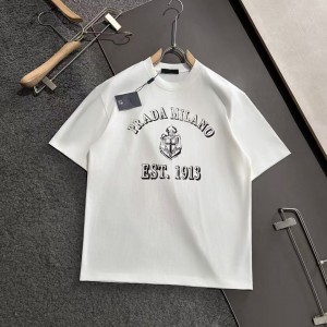 「#4987」Prada 2025 Spring and Summer Latest Round Neck Fashion Short Sleeve