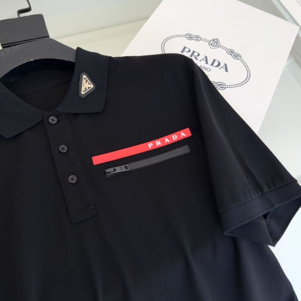 Prada latest 2025 lapel zipper pocket red label