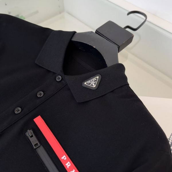 Prada latest 2025 lapel zipper pocket red label
