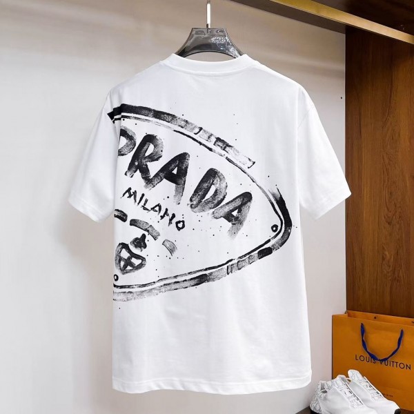 Prada 2025 new printed cotton T-shirt