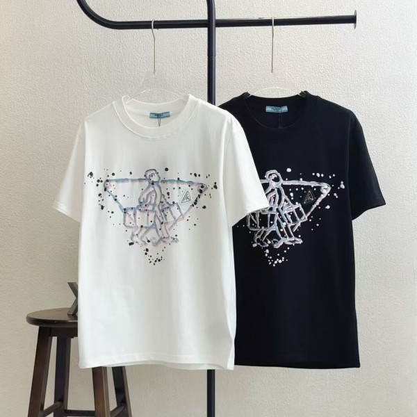 「#4993」Prada 2025 new printed cotton T-shirt