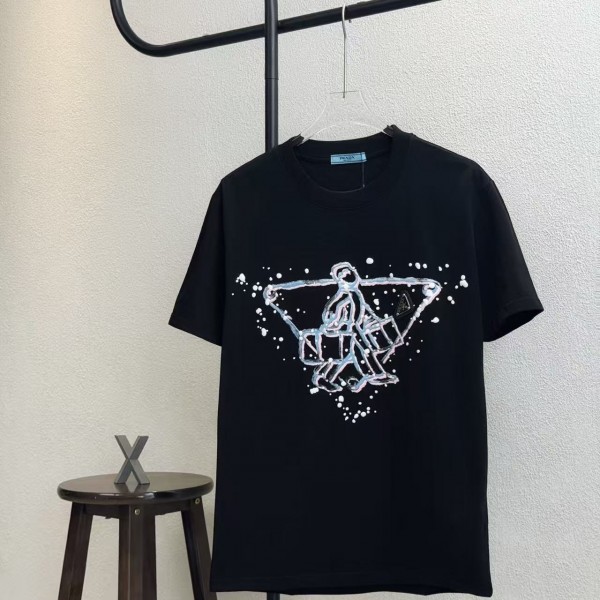 Prada 2025 new printed cotton T-shirt