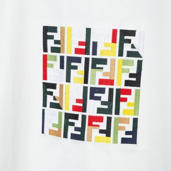 Fendi 2025 Spring and Summer New Embroidered Casual Short Sleeves