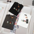 「#5018」Fendi 2025 Spring and Summer New Embroidered Casual Short Sleeves