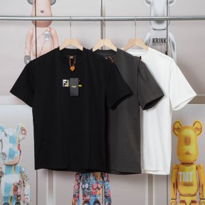 「#5018」Fendi 2025 Spring and Summer New Embroidered Casual Short Sleeves