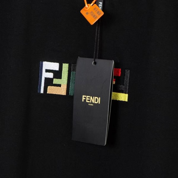 Fendi 2025 Spring and Summer New Embroidered Casual Short Sleeves