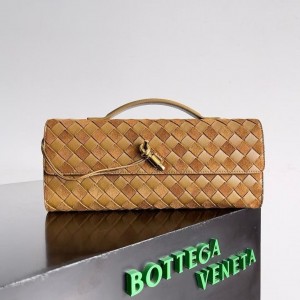 「#5022」BOTTECA VENETA uses exquisite craftsmanship intreccio woven imported sheepskin evening clutch bag Si