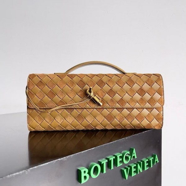「#5022」BOTTECA VENETA uses exquisite craftsmanship intreccio woven imported sheepskin evening clutch bag Si