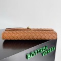 「#5023」BOTTECA VENETA uses exquisite craftsmanship intreccio woven imported sheepskin evening clutch bag Si