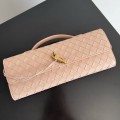 「#5024」BOTTECA VENETA uses exquisite craftsmanship intreccio woven imported sheepskin evening clutch bag Si