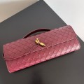 「#5025」BOTTECA VENETA uses exquisite craftsmanship intreccio woven imported sheepskin evening clutch bag Si