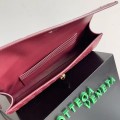 「#5025」BOTTECA VENETA uses exquisite craftsmanship intreccio woven imported sheepskin evening clutch bag Si