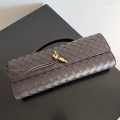 「#5027」BOTTECA VENETA uses exquisite craftsmanship intreccio woven imported sheepskin evening clutch bag Si