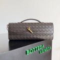 「#5027」BOTTECA VENETA uses exquisite craftsmanship intreccio woven imported sheepskin evening clutch bag Si