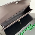 「#5027」BOTTECA VENETA uses exquisite craftsmanship intreccio woven imported sheepskin evening clutch bag Si