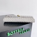 「#5033」BOTTECA VENETA uses exquisite craftsmanship intreccio woven imported sheepskin evening clutch bag Si