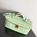 「#5036」BOTTECA VENETA uses exquisite craftsmanship intreccio weaving imported sheepskin leather Crossbody t