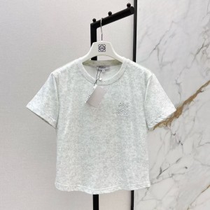 「#5045」Loewe SpringSummer new embroidered logo short-sleeved T-shirt