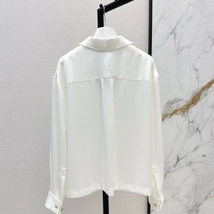 「#5046」Loewe SpringSummer new embroidered smooth style loose acetate shirt