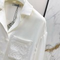 「#5046」Loewe SpringSummer new embroidered smooth style loose acetate shirt