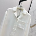 「#5046」Loewe SpringSummer new embroidered smooth style loose acetate shirt