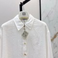 「#5051」Loewe SpringSummer new vintage woven striped loose shirt