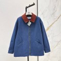 「#5054」Loewe Spring and Summer New Color-blocking Series Lapel Mid-length Casual Jacket